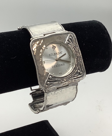 Silpada Sterling Square Panel Watch (1.80 Ozt Total Weight)