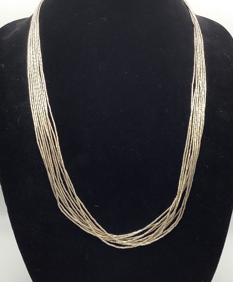 26" Liquid Silver Necklace (1.42 Ozt Total Weight)