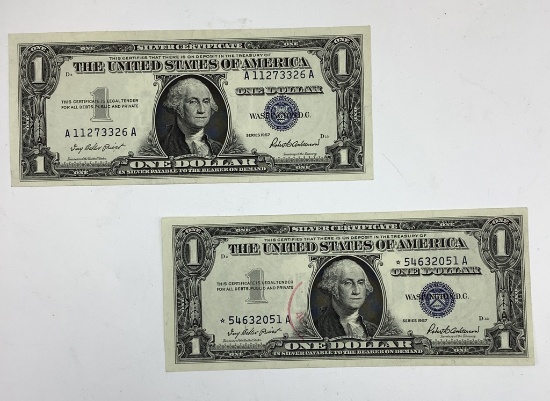2 1957 Silver Certificates - Uncirculated