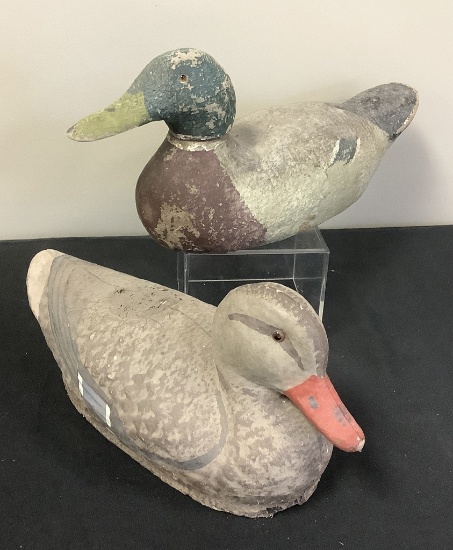 Vintage Rogue Denver Co. Wooden Decoy - 16";     Composite Duck Decoy