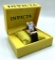 Invicta Watch #2437 Flip Dual Dial Rose Tone W/ Ostrich Band