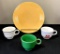 Vintage Fiesta - Cake Platter & 3 Cups, Platter Is 10½