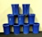 Vintage Fiesta - 9 Tumblers, Blue, 9¾