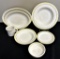 Vintage Fiesta - 7 Pieces Yellow & Blue Striped, Round Platter Is 12