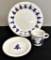 Vintage Fiesta - 3 Pieces Blue Christmas Tree, Plate Is 10½