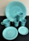 Vintage Fiesta - 7 Pieces Turquoise, Platter Is 12