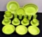 Vintage Fiesta - 23 Pieces Lemon Grass, Largest Platter Is 13½