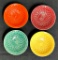 Vintage Fiesta - 4 Harlequin Basketweave Nut Dishes