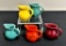 Vintage Fiesta - 5 Individual Harlequin Creamers