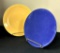 Vintage Fiesta - 2 Cake Plates, Yellow & Blue, 10¾