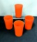 Vintage Fiesta - Set Of 4 Tumblers, Red, 3½