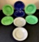 Vintage Fiesta - 8 Bowls, Green Blue & Gray, 8½