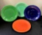 Vintage Fiesta - 4 Chop Plates, Original Colors, 12¼