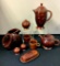 Vintage Fiesta - 13 Pieces, Brown, Coffee Server Is 10½