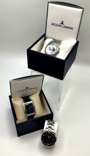 3 Watches - Sector #450 2653450025 Stainless, Jacques Lemans #1-1237 Stainl