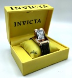 Invicta Watch #2437 Flip Dual Dial Rose Tone W/ Ostrich Band