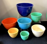 Vintage Fiesta - 7-piece Stacking Mixing Bowl Set, Largest Is 11