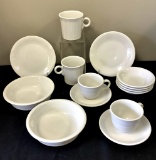 Vintage Fiesta - 14 Pieces White, Bowls Are 7