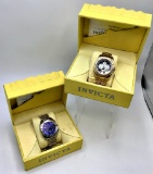 2 Watches - Invicta #4435 Gold Tone & Invicta #3704 Stainless