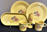 Vintage Fiesta - 6 Pieces Easterware, Plate Is 10½