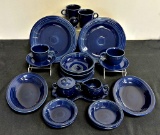 Vintage Fiesta - 23 Pieces Cobalt, Plates Are 10½