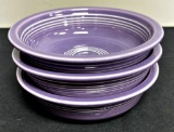 Vintage Fiesta - 3 Rimmed Bowls, Lilac, 6¾