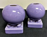 Vintage Fiesta - Pair Candleholders, Lilac