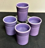 Vintage Fiesta - 4 Tumblers, Lilac, 3¾