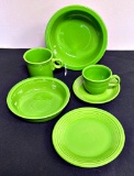 Vintage Fiesta - 6 Pieces Green, Largest Is 8½