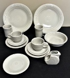 Vintage Fiesta - 13 Pieces Gray, Plates Are 10½
