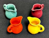 Vintage Fiesta - 4 Individual Harlequin Creamers