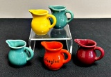 Vintage Fiesta - 5 Individual Harlequin Creamers