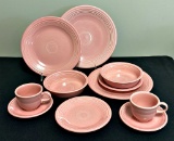 Vintage Fiesta - 11 Pieces Pink, Platter Is 12