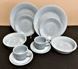 Vintage Fiesta - 10 Pieces Blue, Plates Are 10½