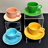 Vintage Fiesta - 4 Cups & Saucers