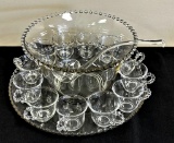Vintage Imperial Candlewick - 15-piece Punch Bowl Set, 12