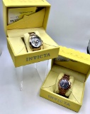 2 Watches - Invicta #3522 Rose Gold & Invicta #3516 Gold Tone