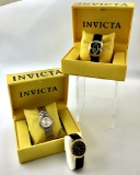3 Watches - Invicta #9348 Stainless, Invicta Lupah #D485 Gold/Snakeskin Ban