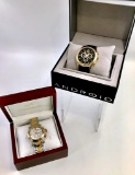 2 Watches - Klaus-Kobec #KKG2008 Dual Tone & Android #AD304 Gold Tone/Leath