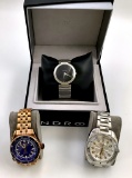 3 Watches - Invicta #3040 Rose Gold, Invicta #3884 Stainless & Android #AD2