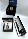 3 Watches - Croton No Model# Stainless/Leather Band, Jacques Lemans #1-1243