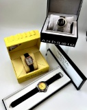 3 Watches - Invicta #3142 Stainless/Black/Leather Band, Android #AD204 Stai