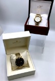 2 Watches - Klaus-Kobec #KKG1913 79810 Gold Tone & Croton #CR307979 Gold To