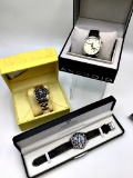 3 Watches - Invicta #3517 Gold Tone, Android #AD271 Stainless/Leather Band