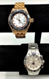 2 Watches - Edox #97542 Stainless & Invicta #3639 Rose Gold