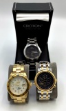 3 Watches - Invicta #5011 Gold Tone, Croton #CR307986 Stainless & Invicta #