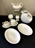 Vintage Fiesta - 11 Pieces White, Pitcher Is 7