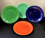 Vintage Fiesta - 4 Chop Plates, Original Colors, 12¼