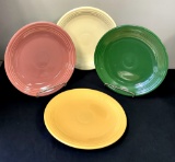 Vintage Fiesta - 4 Chop Plates, 12¼