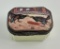English Enameled Box W/ Hinged Lid - Cock Fighting, Circa 1800s, Very Minor